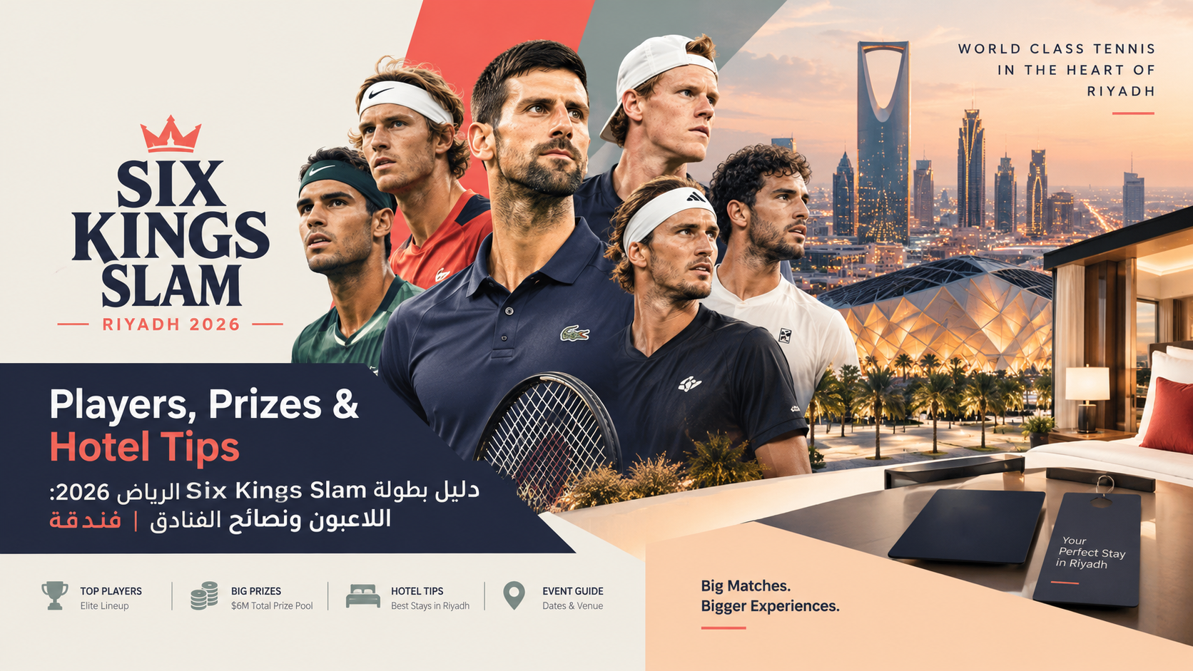 Six Kings Slam Riyadh 2026: Players, Prizes & Hotel Tips | Fandaqah