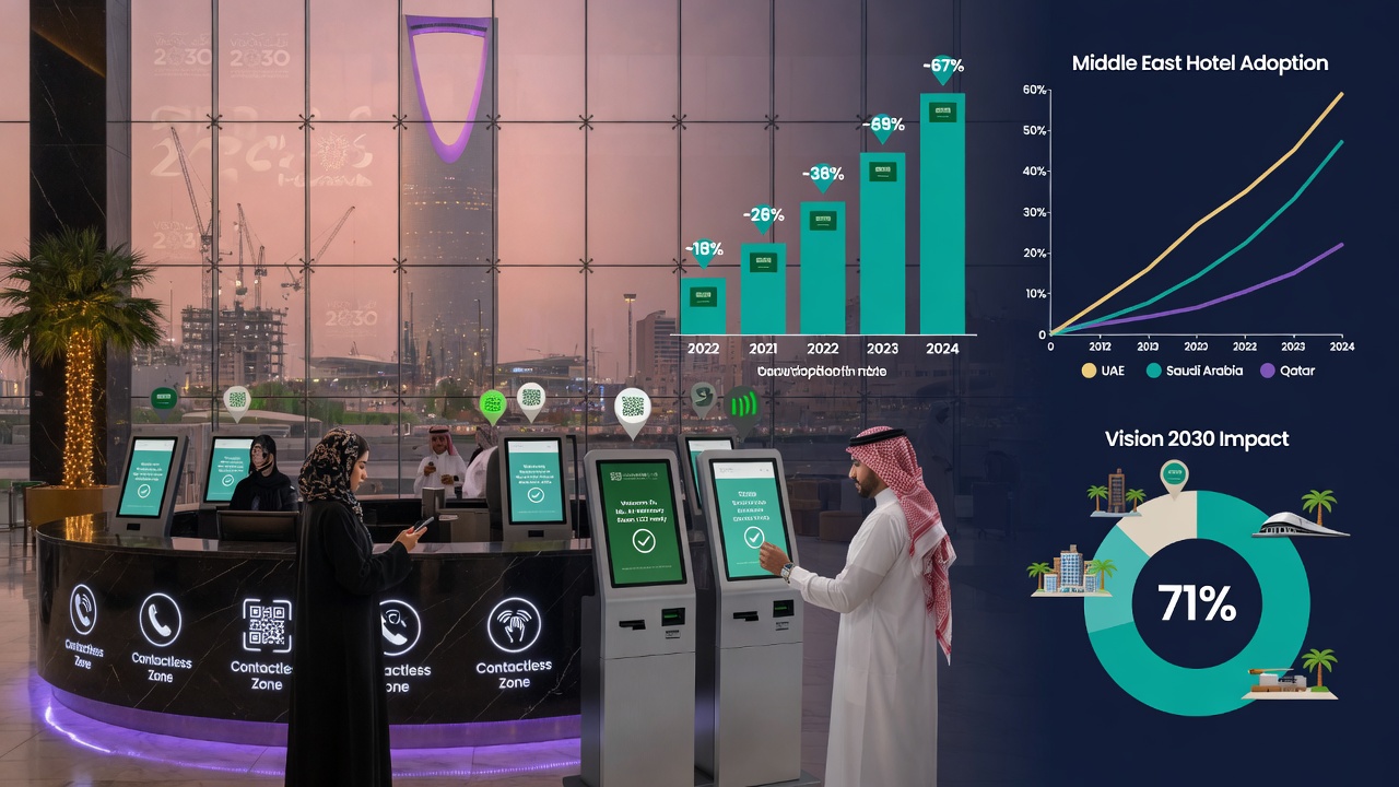 The Rise of Contactless Check-In: Middle East Hotel Adoption Rates & Vision 2030 Impact