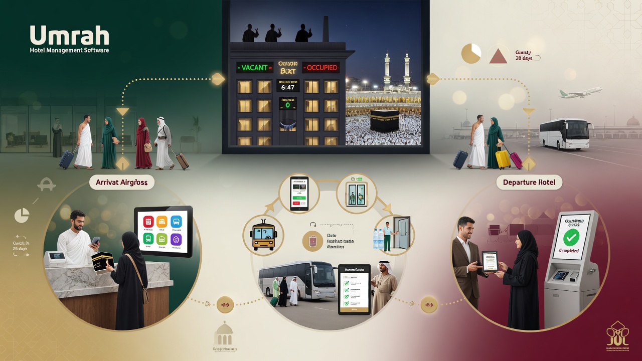 Umrah Hotel Management Software: Automating Hajj Guest Cycles for a Seamless Pilgrimage