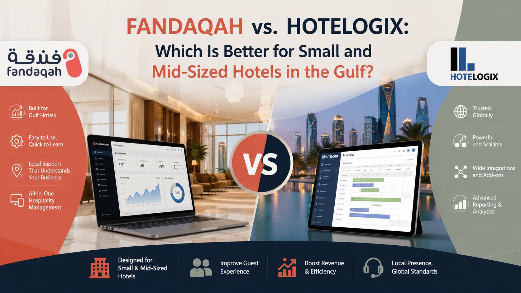 Fandaqah vs Hotelogix: Best PMS for Gulf Hotels 2025