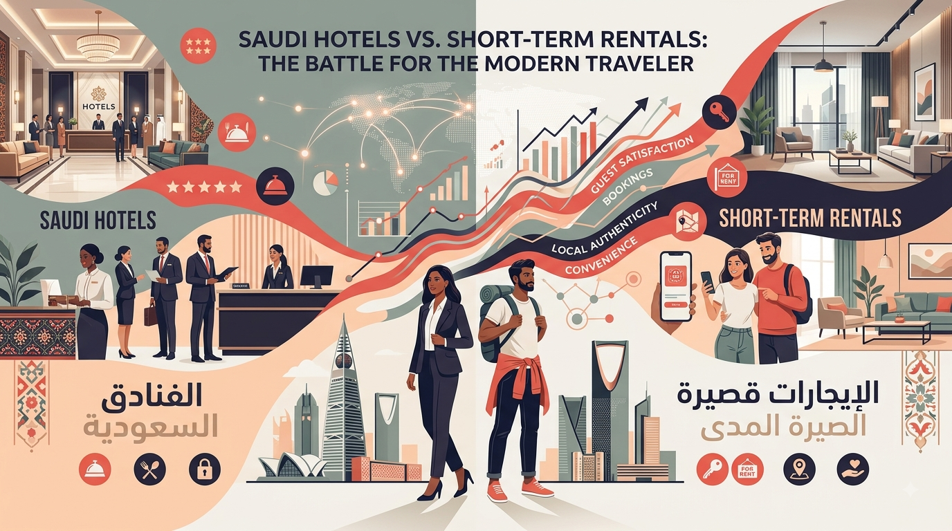 Saudi Hotels vs. Short-Term Rentals: The Battle for the Modern Traveler